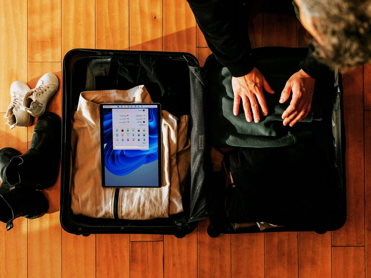 Organized business travel suitcase