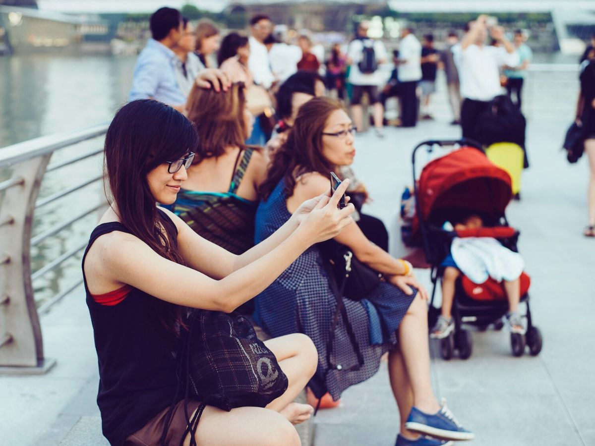 Family Exploring a City