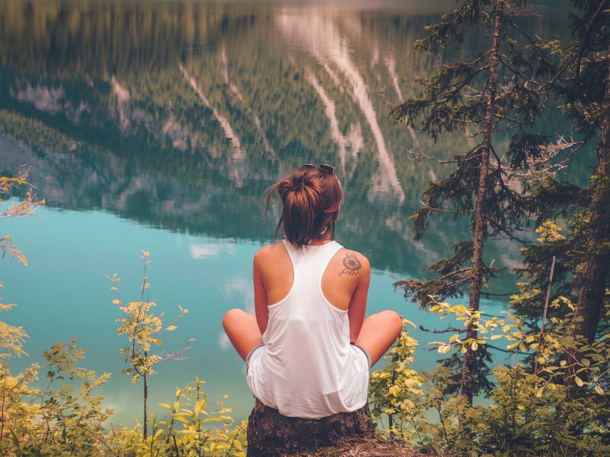 Relaxing view over a lake